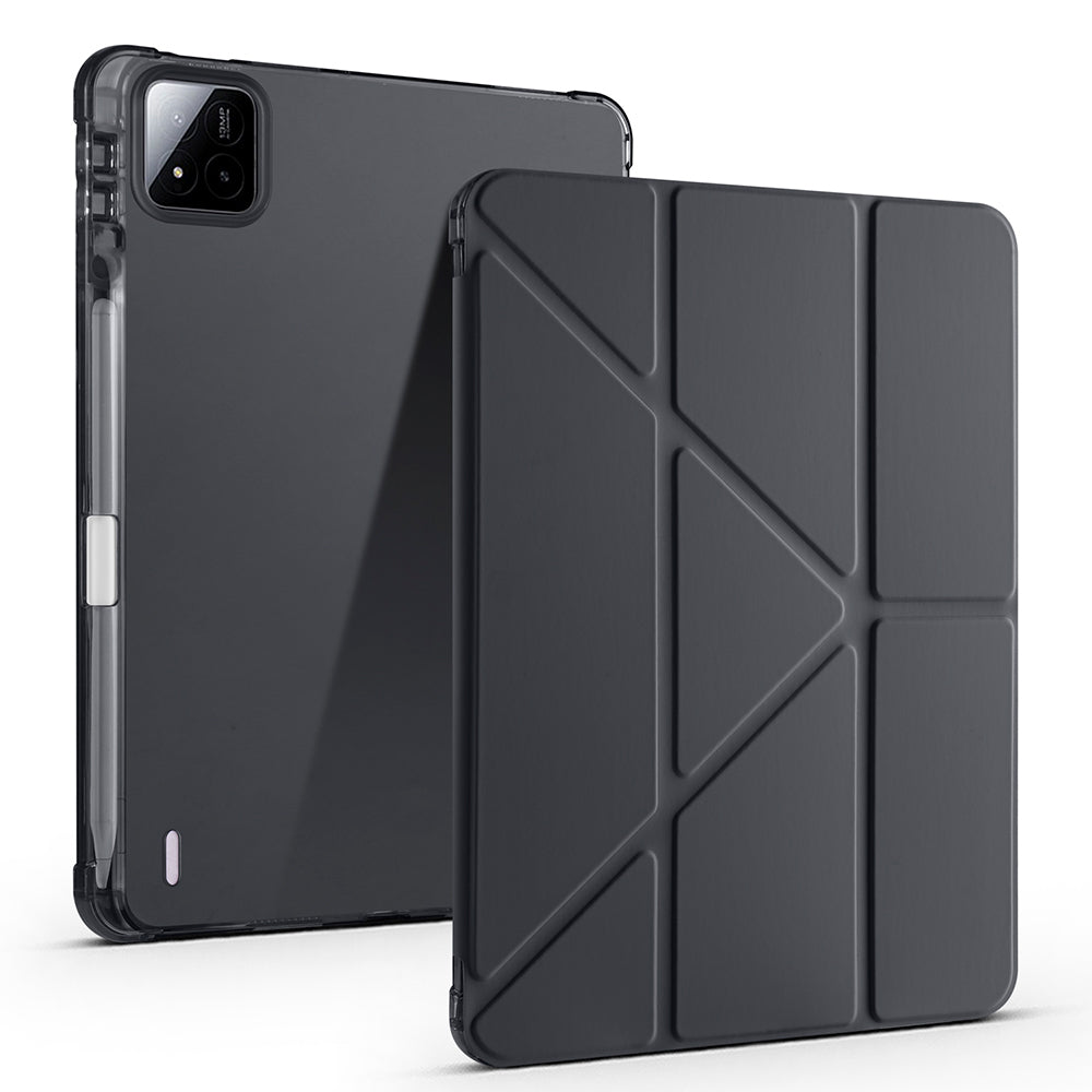 Xiaomi Pad 7 Case Zore Tri Folding Stand Case with Pen Compartment Blue