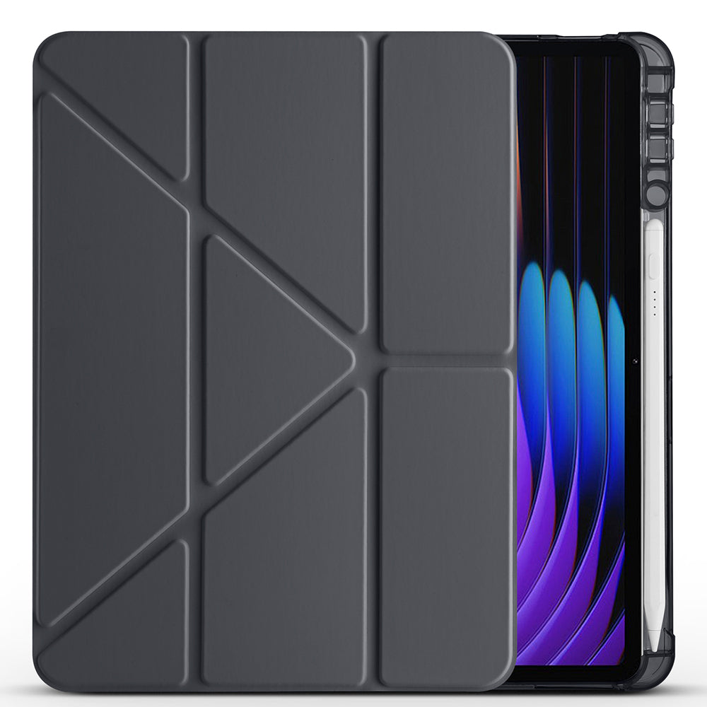 Xiaomi Pad 7 Case Zore Tri Folding Stand Case with Pen Compartment Blue