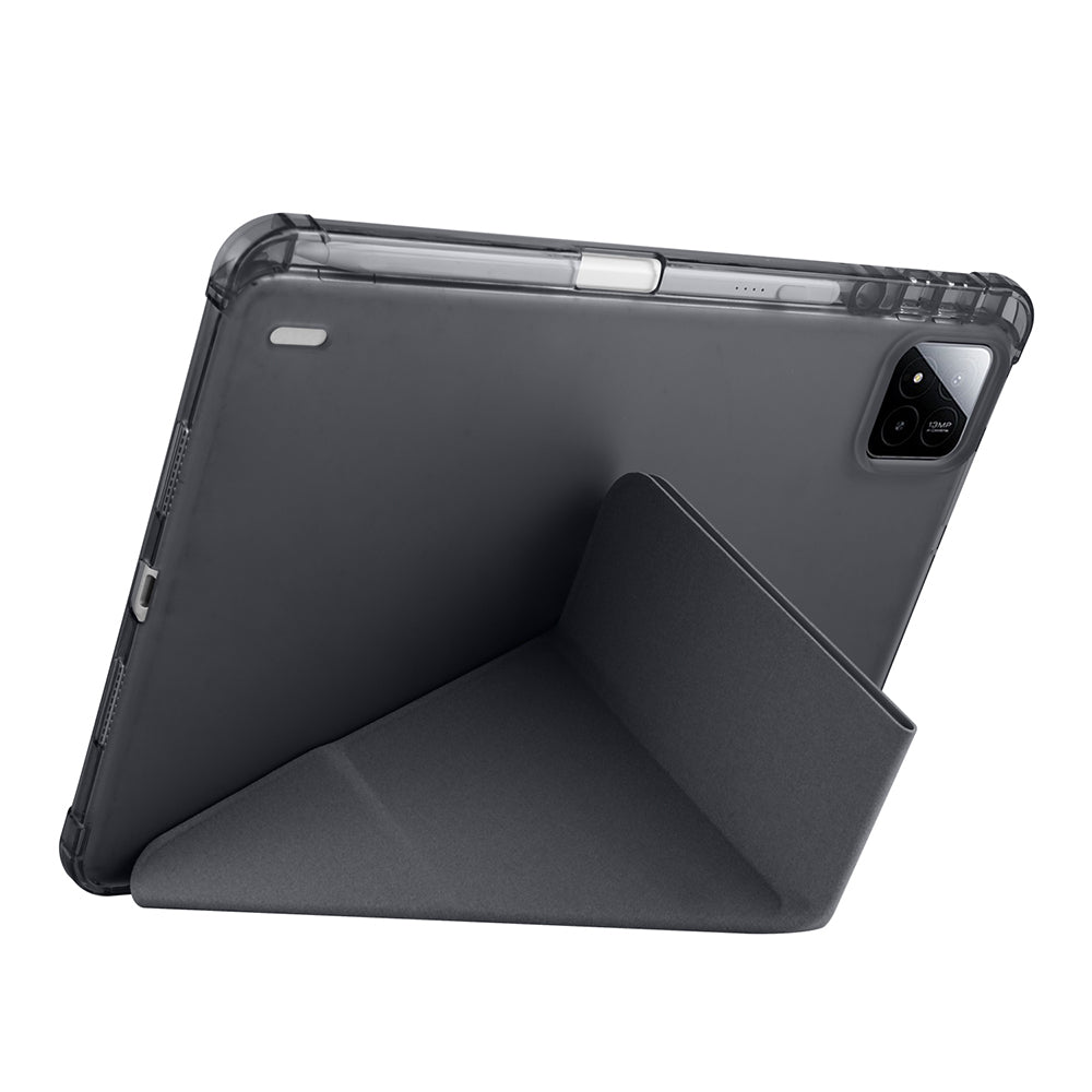 Xiaomi Pad 7 Case Zore Tri Folding Stand Case with Pen Compartment Blue