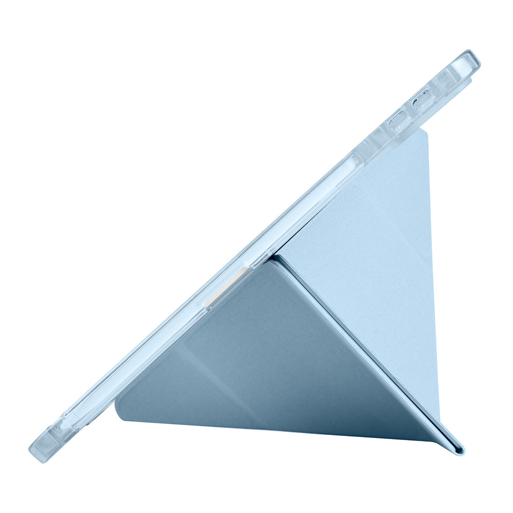 Xiaomi Pad 7 Case Zore Tri Folding Stand Case with Pen Compartment Blue