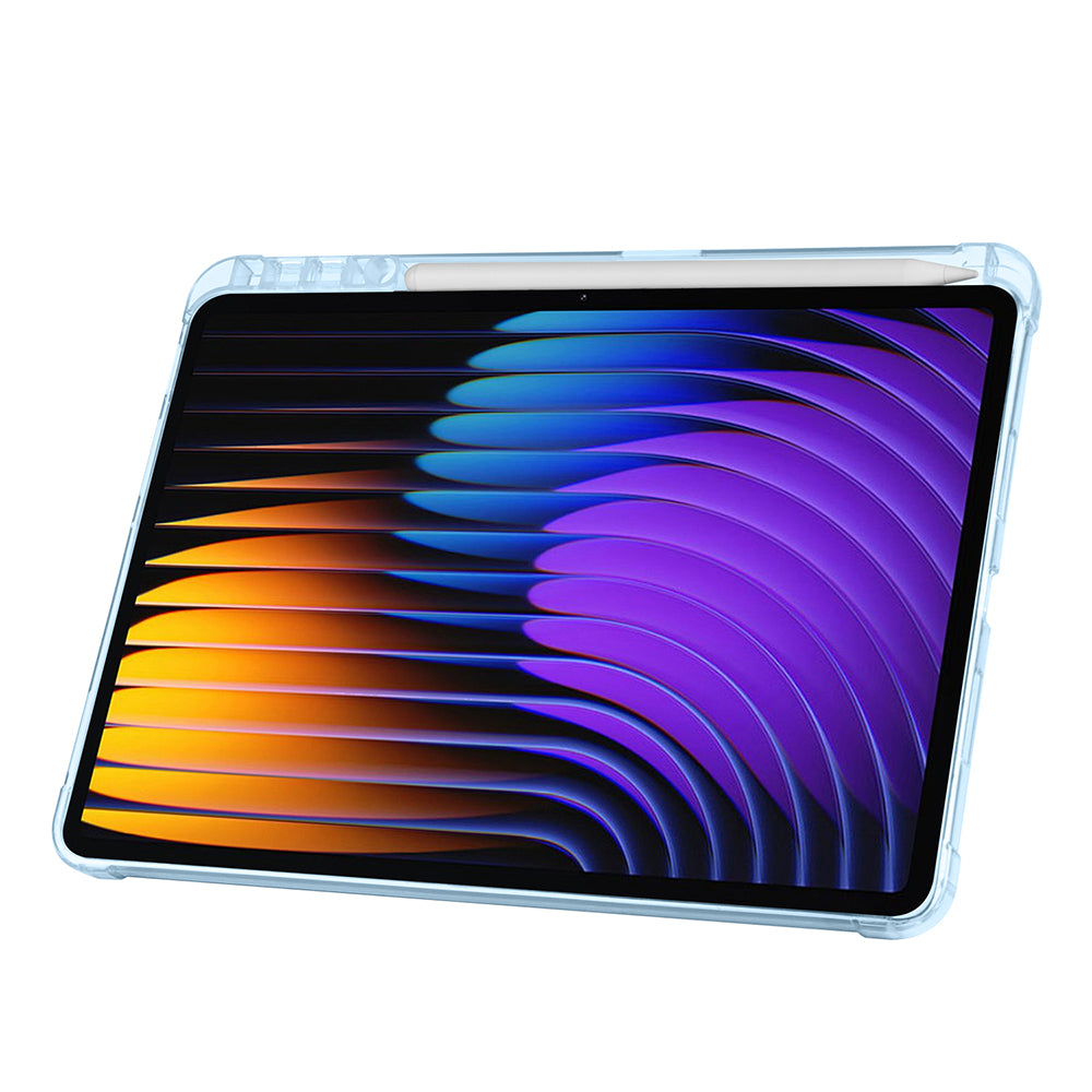 Xiaomi Pad 7 Case Zore Tri Folding Stand Case with Pen Compartment Blue