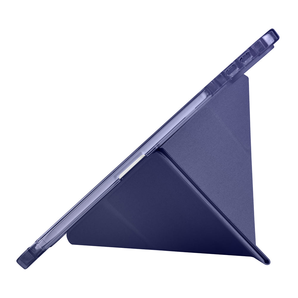 Xiaomi Pad 7 Case Zore Tri Folding Stand Case with Pen Compartment Blue