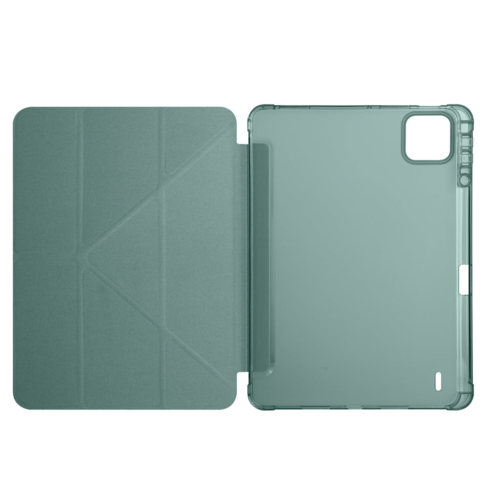 Xiaomi Pad 7 Case Zore Tri Folding Stand Case with Pen Compartment Blue
