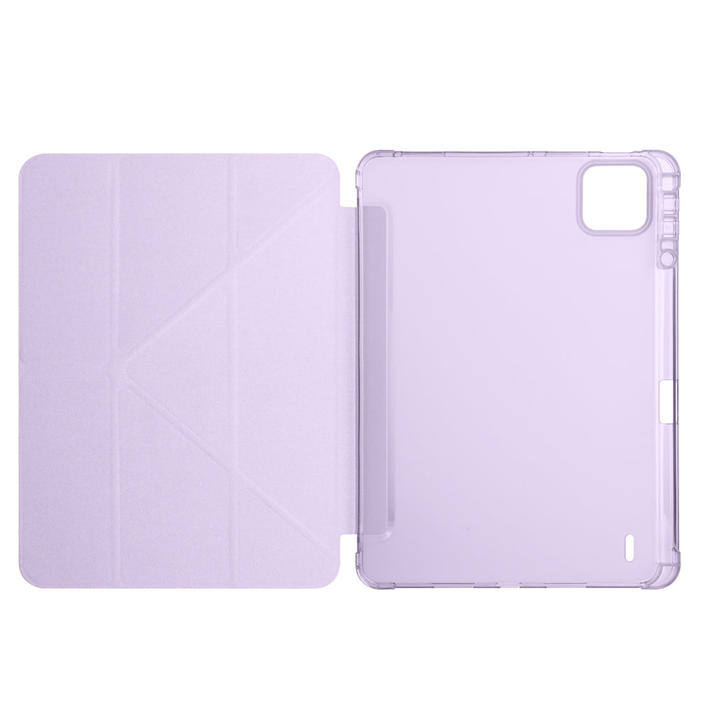 Xiaomi Pad 7 Case Zore Tri Folding Stand Case with Pen Compartment Blue