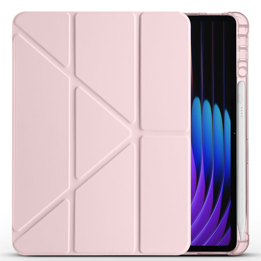 Xiaomi Pad 7 Case Zore Tri Folding Stand Case with Pen Compartment Blue