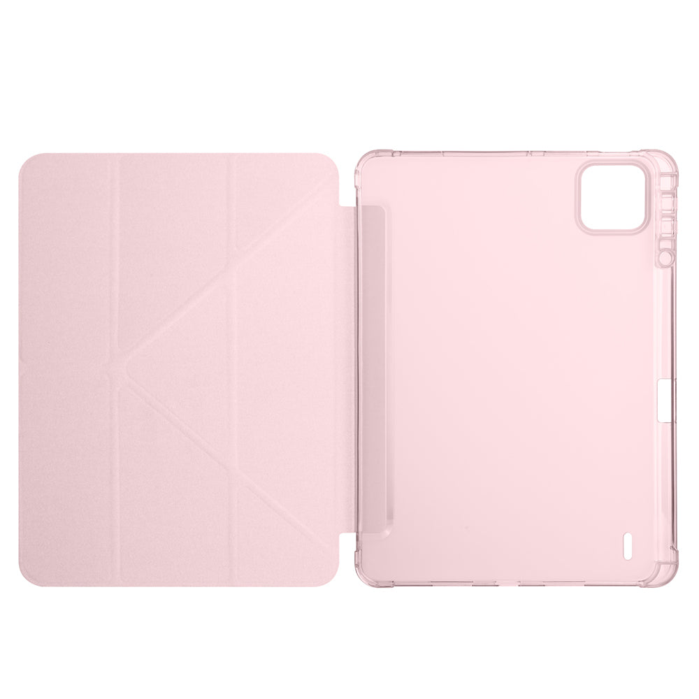 Xiaomi Pad 7 Case Zore Tri Folding Stand Case with Pen Compartment Blue