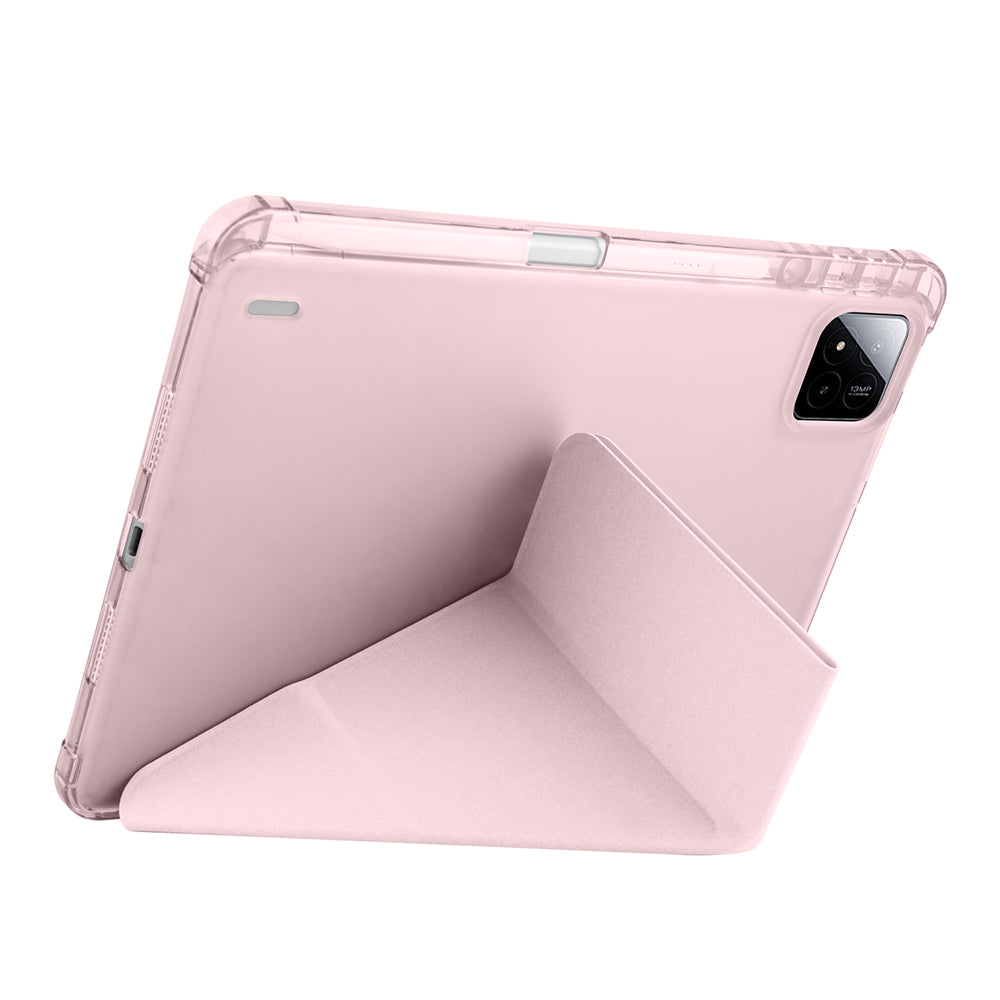 Xiaomi Pad 7 Case Zore Tri Folding Stand Case with Pen Compartment Blue