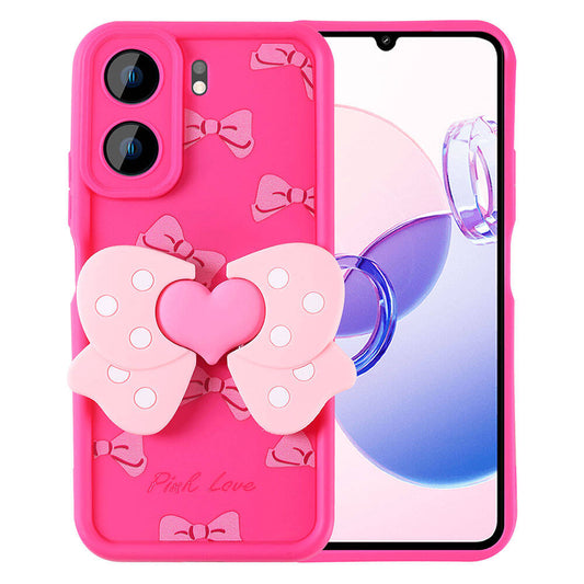 Xiaomi Poco C65 Case Camera Protection Figure Design Zore Cover Pink Dark
