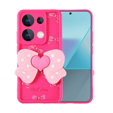Xiaomi Poco M6 Pro 4G Case Camera Protection Figure Design Zore Cover Pink Clear