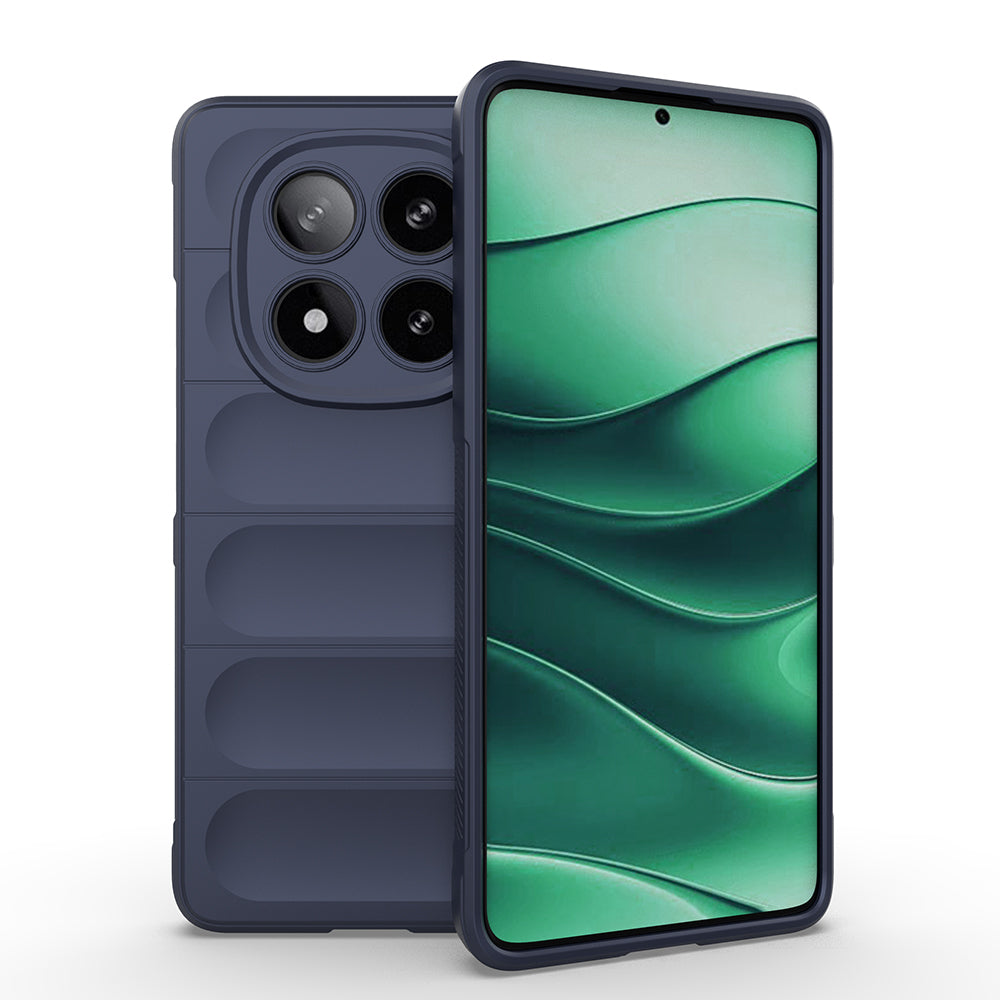 Xiaomi Poco X7 Case Flexible TPU Hollow Back Surface Design Zore Ethnic Silicone Cover Black
