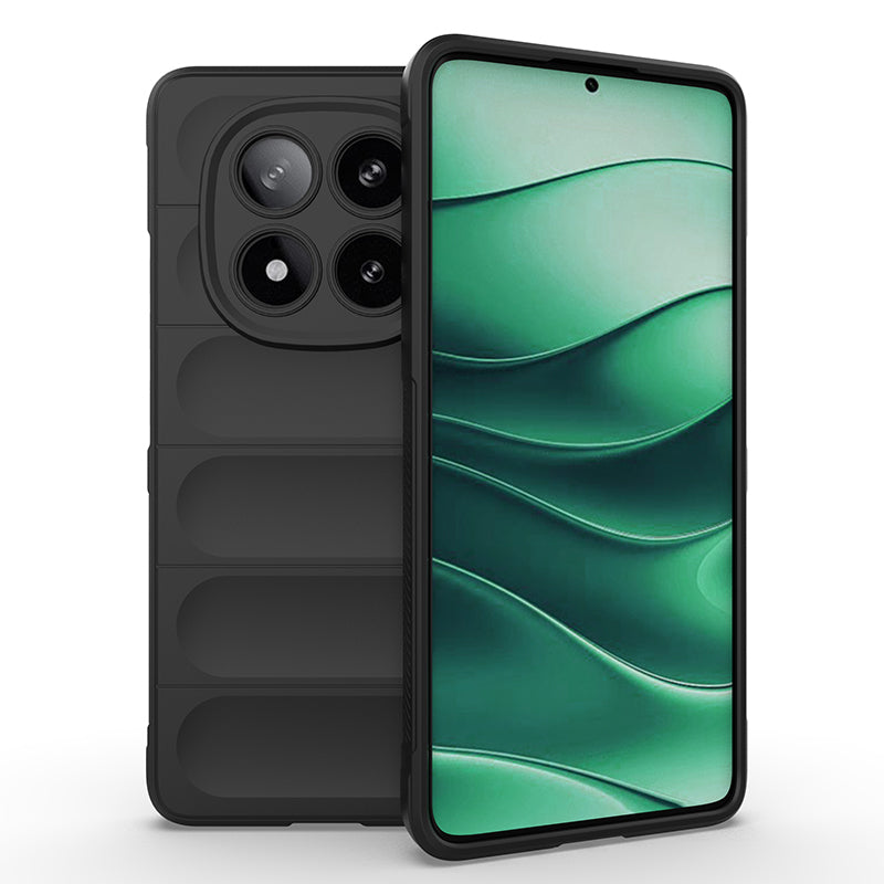 Xiaomi Poco X7 Case Flexible TPU Hollow Back Surface Design Zore Ethnic Silicone Cover Black