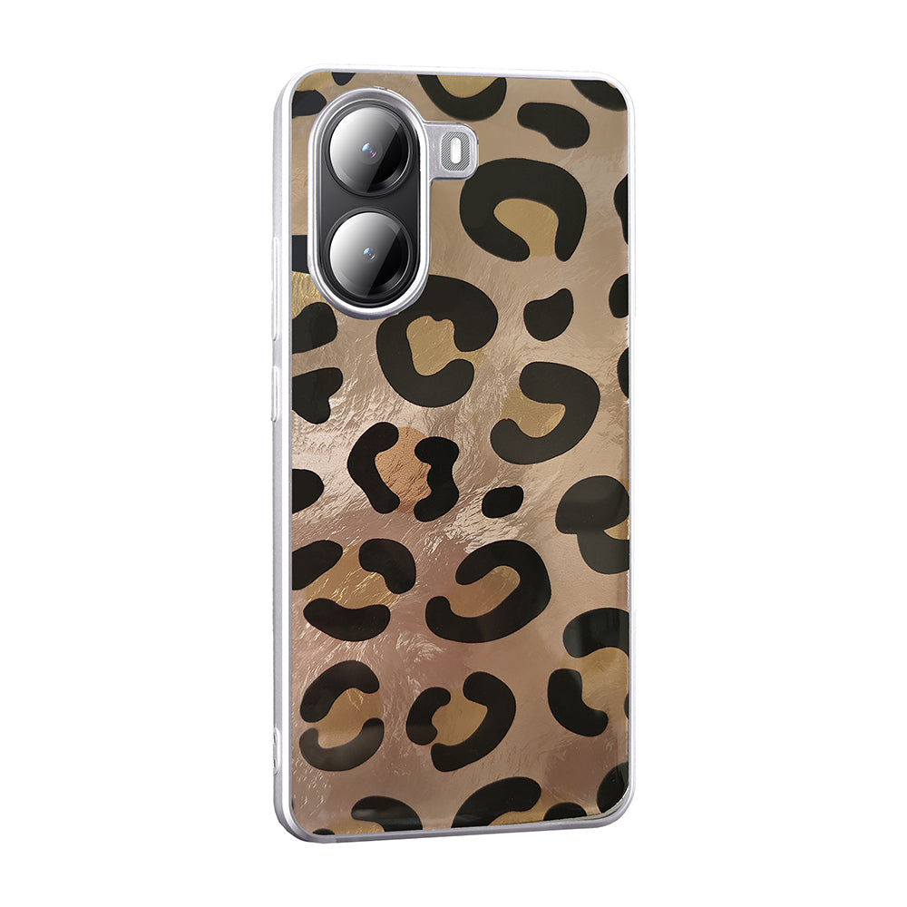 Xiaomi Poco X7 Pro Case Patterned Zore Mep Cover Gold Leopard