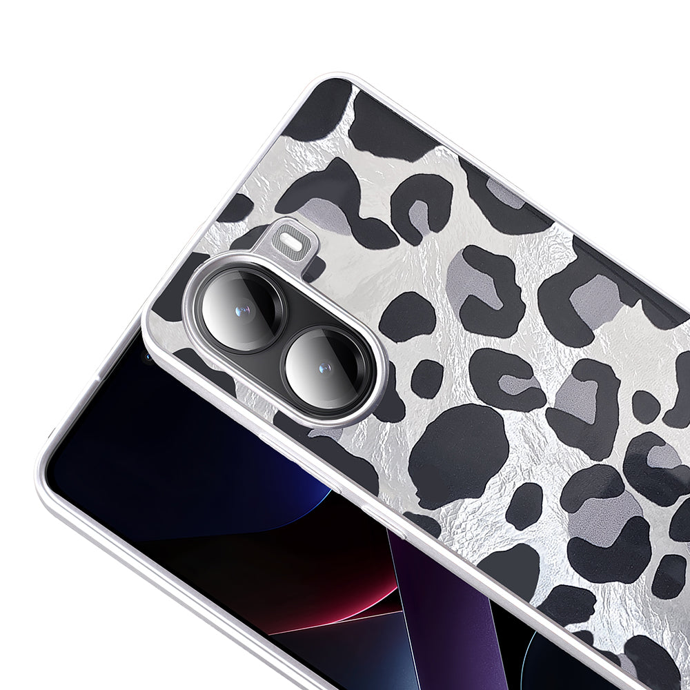 Xiaomi Poco X7 Pro Case Patterned Zore Mep Cover Gold Leopard