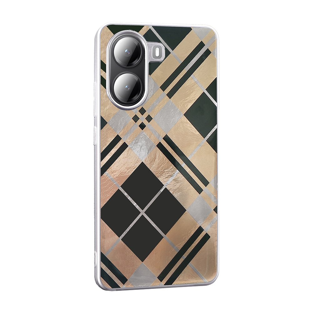 Xiaomi Poco X7 Pro Case Patterned Zore Mep Cover Gold Leopard