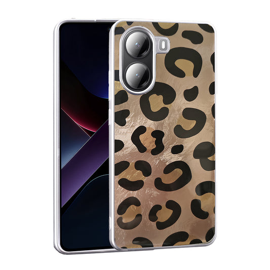 Xiaomi Poco X7 Pro Kılıf Desenli Zore Mep Kapak Gold Leopar
