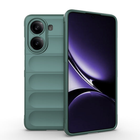 Xiaomi Poco X7 Pro Case Flexible TPU Hollow Back Surface Design Zore Ethnic Silicone Cover Dark Green