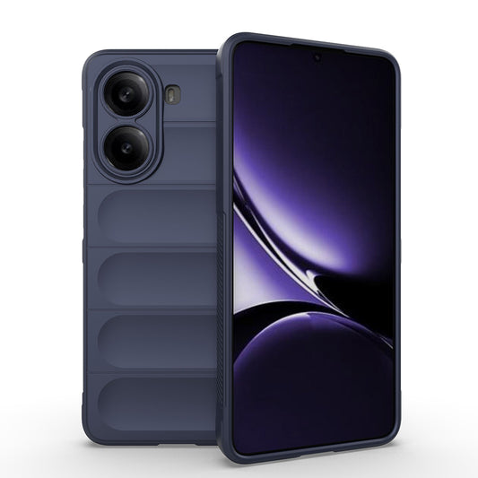 Xiaomi Poco X7 Pro Case Flexible TPU Hollow Back Surface Design Zore Ethnic Silicone Cover Navy Blue