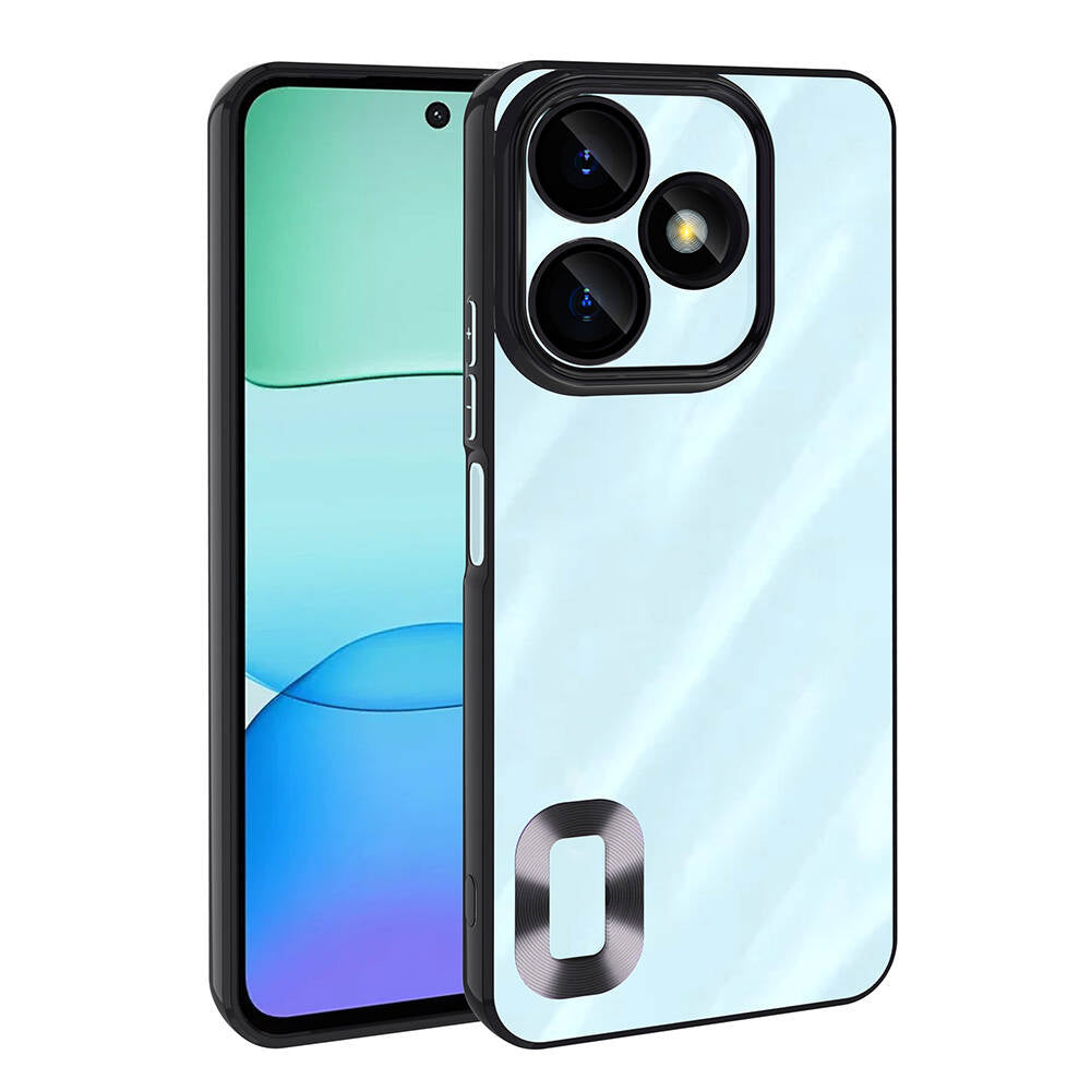 Xiaomi Redmi 13 4G Case Camera Protection Logo Showing Zore Omega Cover Gold