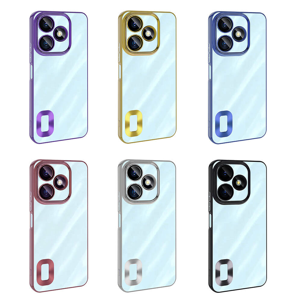 Xiaomi Redmi 13 4G Case Camera Protection Logo Showing Zore Omega Cover Rose Gold