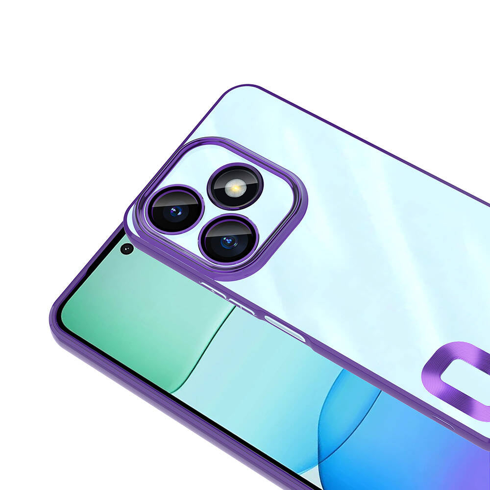 Xiaomi Redmi 13 4G Case Camera Protection Logo Showing Zore Omega Cover Deep Purple