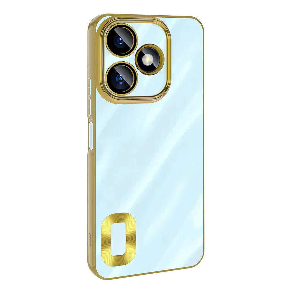 Xiaomi Redmi 13 4G Case Camera Protection Logo Showing Zore Omega Cover Silver