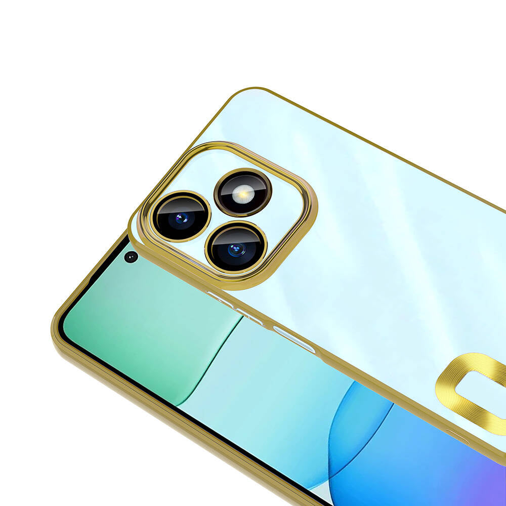 Xiaomi Redmi 13 4G Case Camera Protection Logo Showing Zore Omega Cover Rose Gold