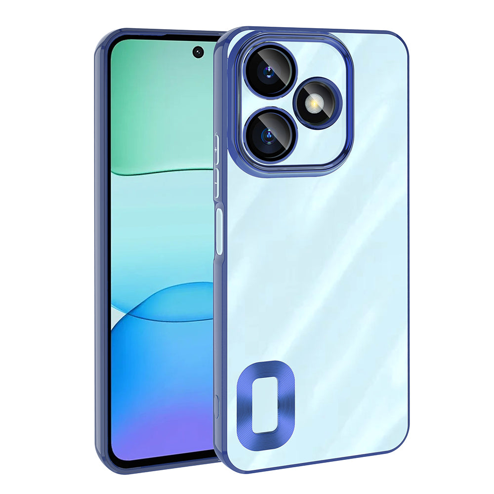 Xiaomi Redmi 13 4G Case Camera Protection Logo Showing Zore Omega Cover Silver