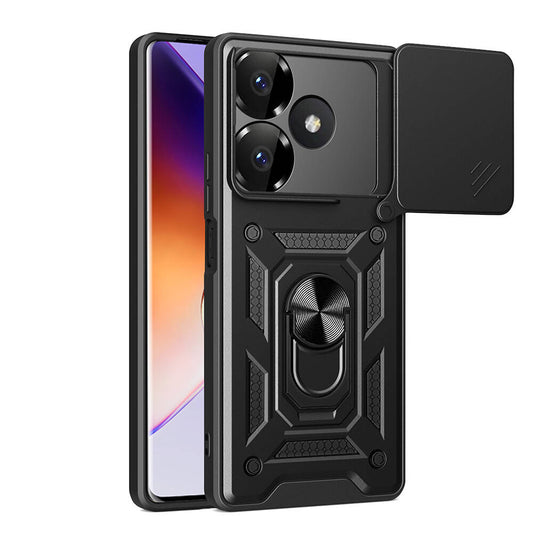 Xiaomi Redmi 13 4G Case Magnetic Stand Camera Protection Zore Sliding Vega Cover Black