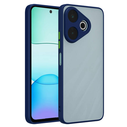 Xiaomi Redmi 13 4G Case Zore Hux Cover Navy Blue