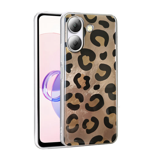 Xiaomi Redmi 13C Case Patterned Zore Mep Cover Gold Leopard