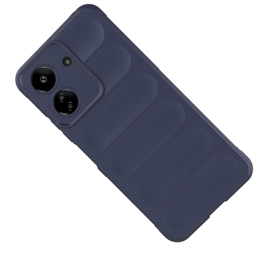 Xiaomi Redmi 13C Kılıf Esnek TPU Oyuklu Arka Yüzey Tasarımlı Zore Etnik Silikon Kapak Kırmızı