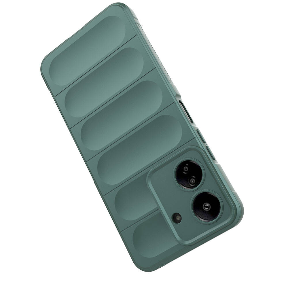 Xiaomi Redmi 13C Case Flexible TPU Hollow Back Surface Design Zore Ethnic Silicone Cover Black