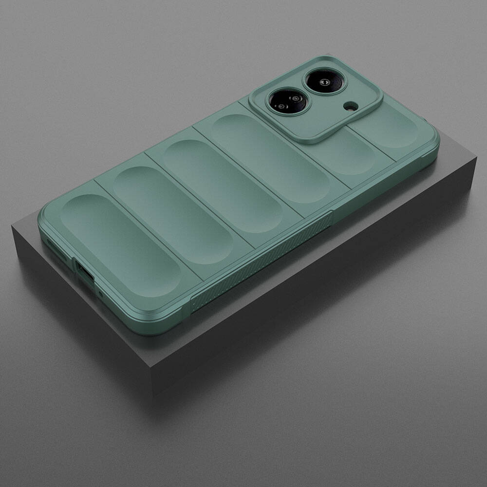 Xiaomi Redmi 13C Case Flexible TPU Hollow Back Surface Design Zore Ethnic Silicone Cover Black