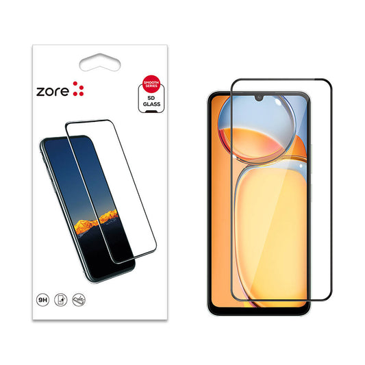 Xiaomi Redmi 13C Zore Edge Shatter Resistant Glass Screen Protector Black