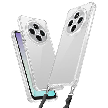 Xiaomi Redmi 14C 4G Case Airbag Detachable Strap Zore Snap Silicone Cover Transparent