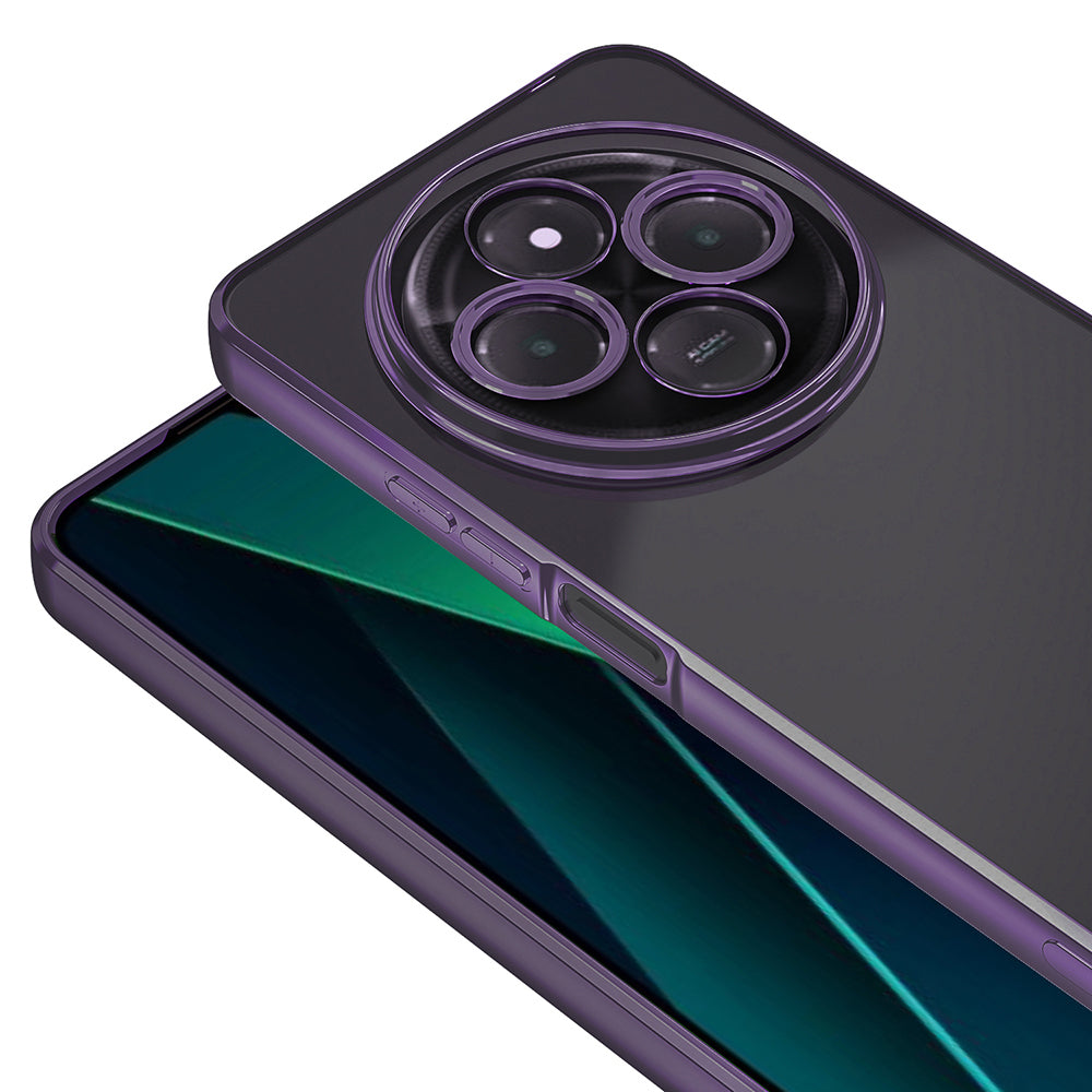 Xiaomi Redmi 14C 4G Kılıf Kamera Korumalı Logo Gösteren Zore Omega Kapak Mavi