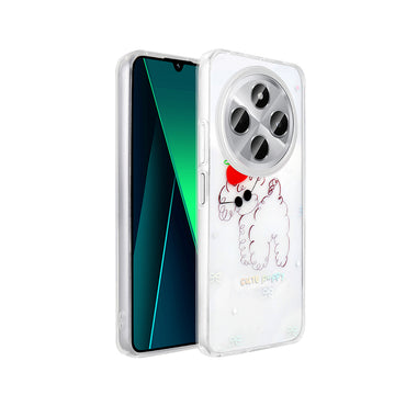 Xiaomi Redmi 14C 4G Case Transparent Figured Zore Folk Hard Cover Cute Dog