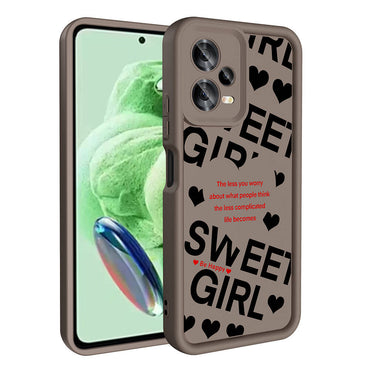 Xiaomi Redmi Note 12 5G Kılıf Kamera Korumalı Baskılı Arka Yüzey Zore Klas Kapak Koyu Kahve