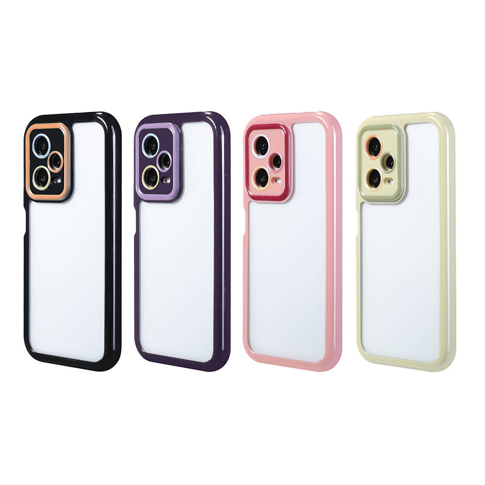 Xiaomi Redmi Note 12 Pro Plus 5G Case Camera Protection Colorful Edge and Frame Design Zore Vitamin Cover Black