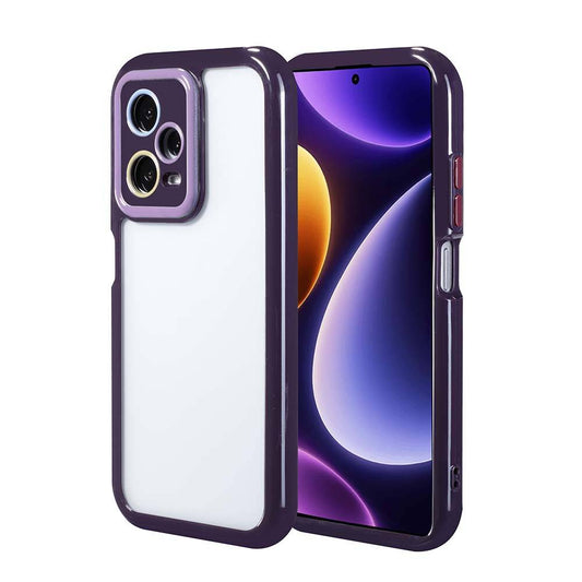 Xiaomi Redmi Note 12 Pro Plus 5G Case Camera Protection Colorful Edge and Frame Design Zore Vitamin Cover Deep Purple