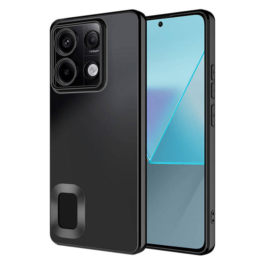 Xiaomi Redmi Note 13 4G Case Camera Protection Logo Showing Zore Omega Cover Black