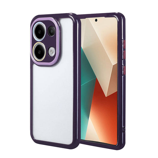 Xiaomi Redmi Note 13 4G Case Camera Protection Colorful Edge and Frame Design Zore Vitamin Cover Deep Purple