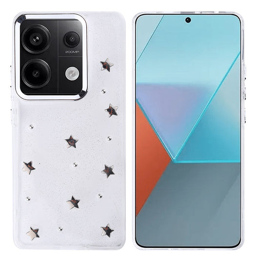 Xiaomi Redmi Note 13 Pro 4G Case Airbag Design Glitter Transparent Zore Polar Cover Star