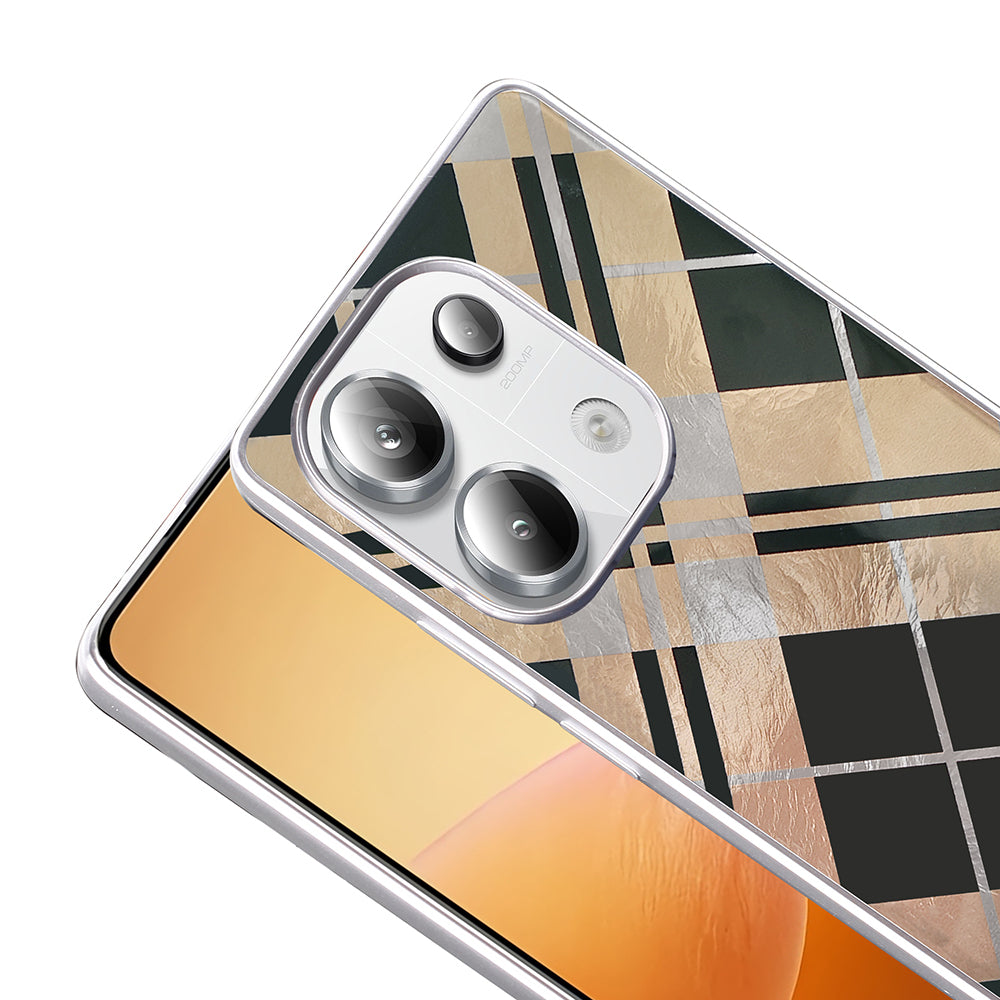 Xiaomi Redmi Note 13 Pro 4G Kılıf Desenli Zore Mep Kapak Gri Leopar