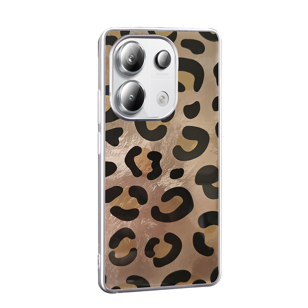 Xiaomi Redmi Note 13 Pro 4G Kılıf Desenli Zore Mep Kapak Gri Leopar