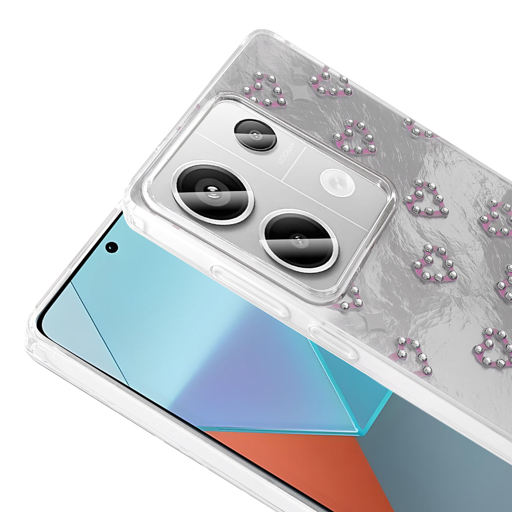 Xiaomi Redmi Note 13 Pro 4G Case Camera Protection Figured Zore Ponti Silicone Cover White