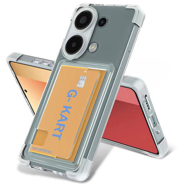 Xiaomi Redmi Note 13 Pro 5G Case Airbag Design Transparent Card Holder Zore G-Card Cover Transparent