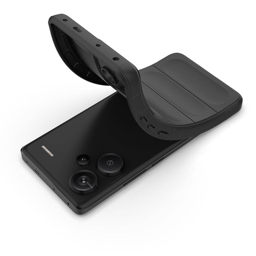 Xiaomi Redmi Note 13 Pro Plus 5G Case Flexible TPU Hollow Back Surface Design Zore Ethnic Silicone Cover Dark Green