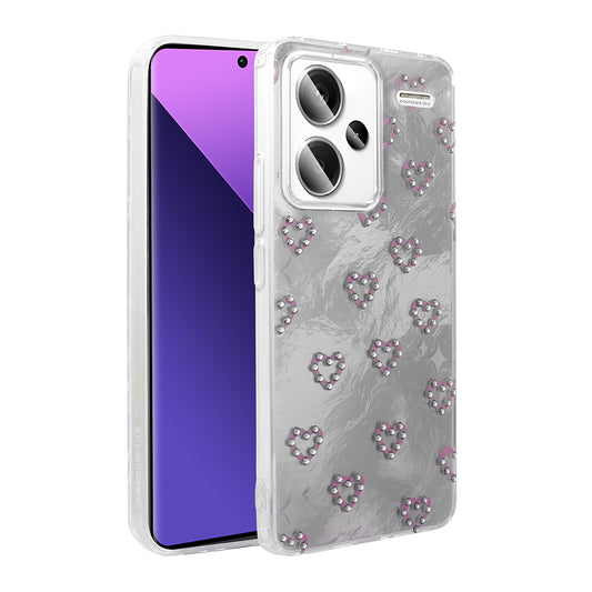 Xiaomi Redmi Note 13 Pro Plus 5G Case Camera Protection Figured Zore Ponti Silicone Cover White