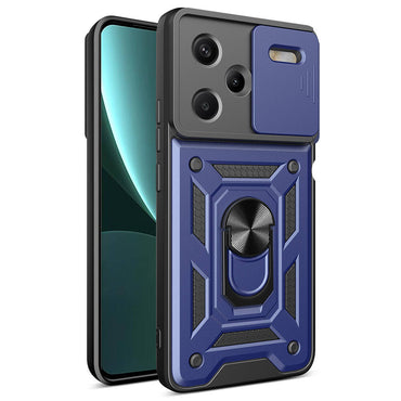 Xiaomi Redmi Note 13 Pro Plus 5G Case Magnetic Stand Camera Protection Zore Sliding Vega Cover Black